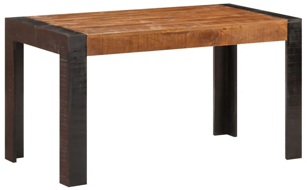 Mesa de jantar 140x70x76 cm madeira de mangueira áspera maciça