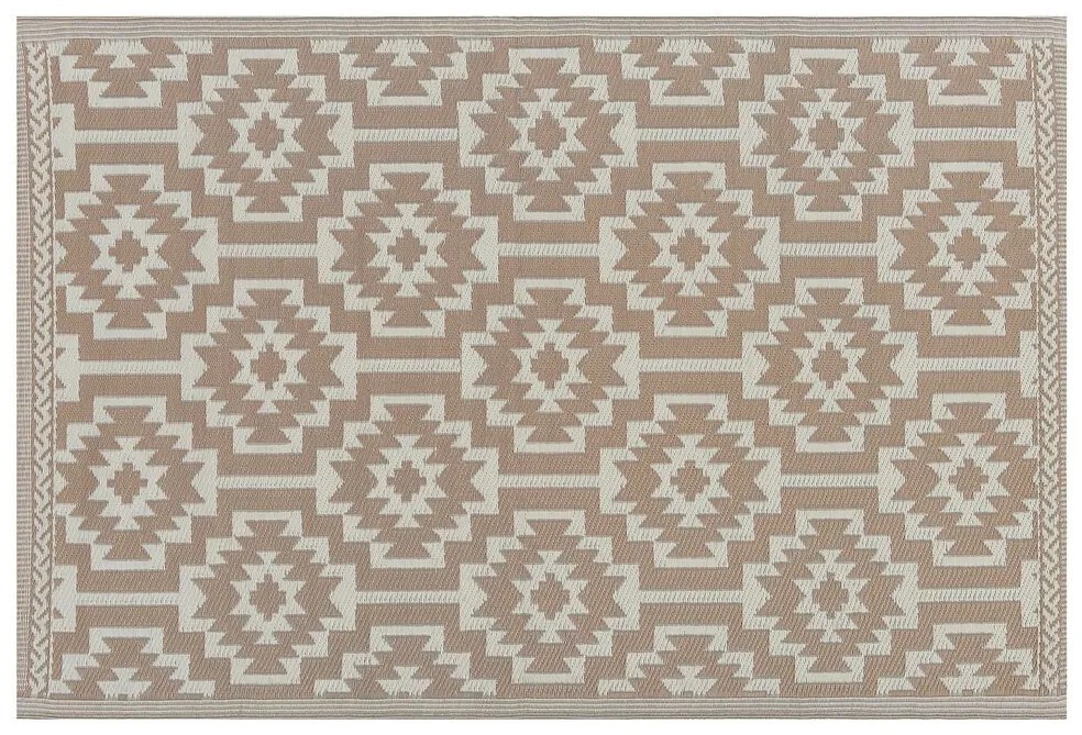 Tapete de exterior 120 x 180 cm creme KARNAL Beliani