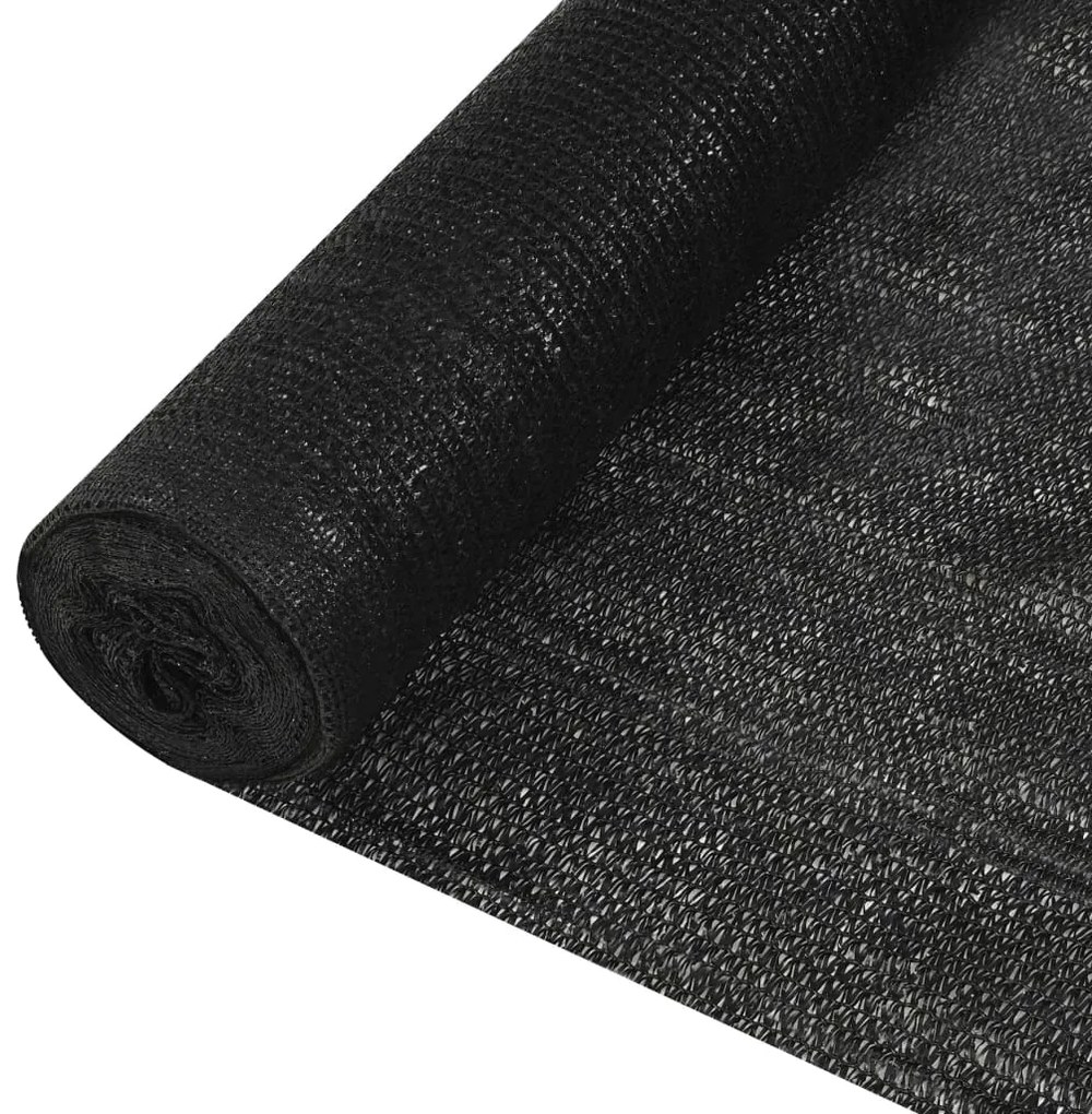 149350 vidaXL Rede de ocultação para privacidade PEAD 150 g/m² 3,6x10 m preto