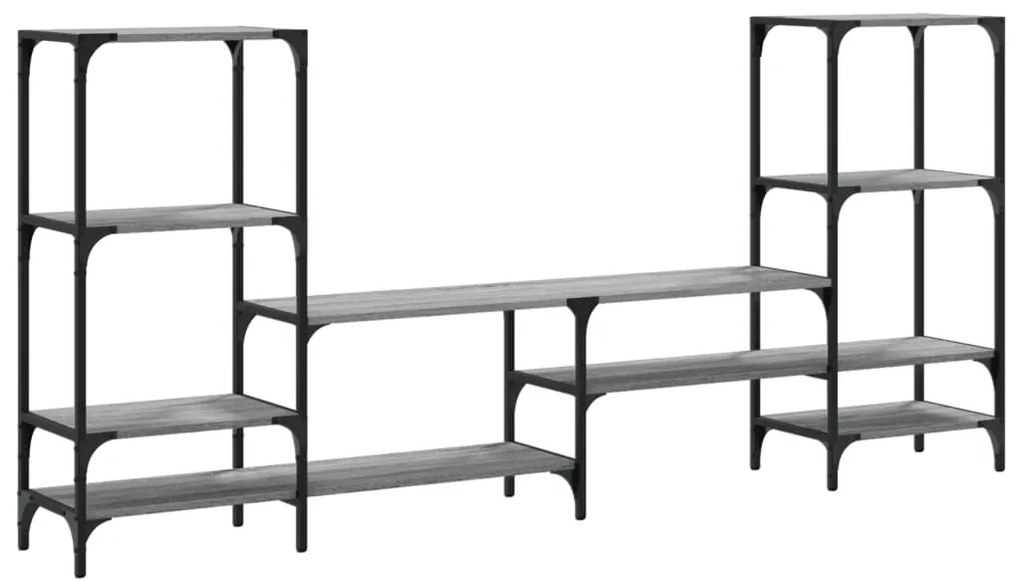 Armário TV 206,5x28,5x95cm derivados de madeira cinzento sonoma