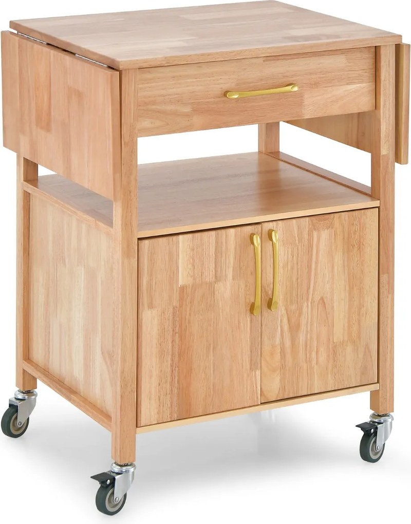 Carrinho de Cozinha Peniche com Rodas e Extensão – 114x68,5x87,5 cm –