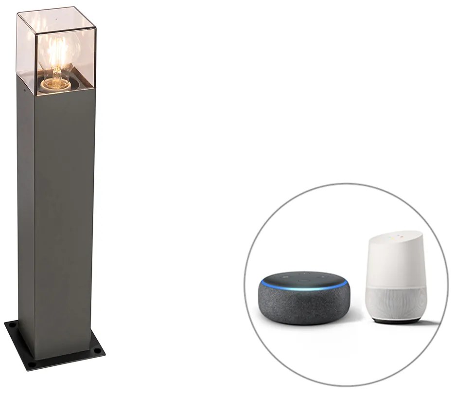 Candeeiro de pé exterior inteligente antracite 50 cm com Wi-Fi P45 - Dinamarca