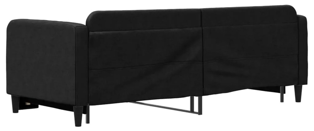 Sofá-cama com gavetão 80x200 cm tecido preto