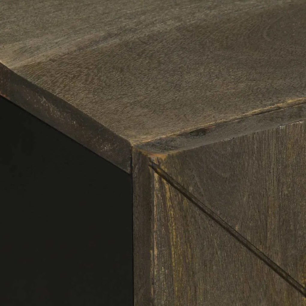 Conjunto mobiliário casa banho 2 pcs madeira maciça preto manga