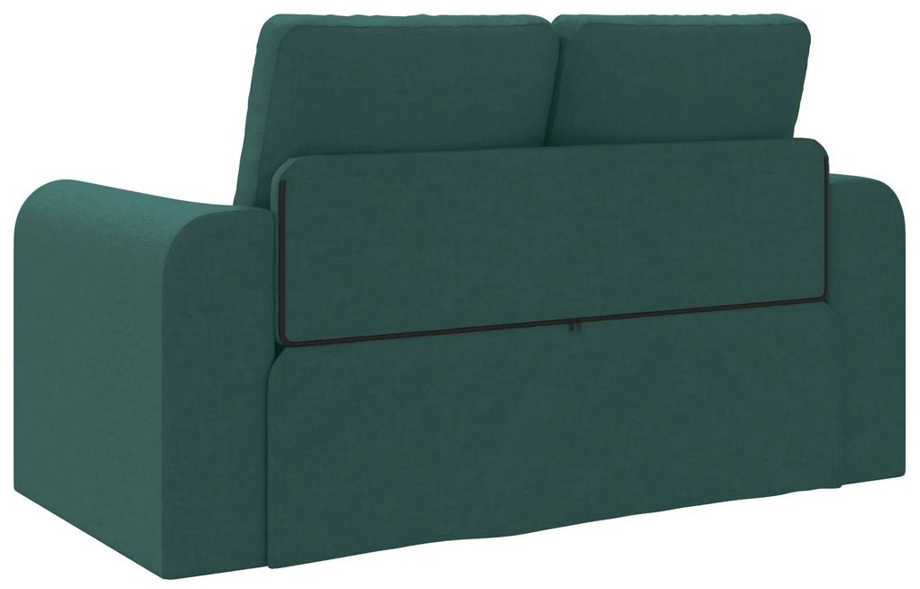 Sofá-Camas 2 em 1 Verde Escuro 148x71x83 cm Tecido