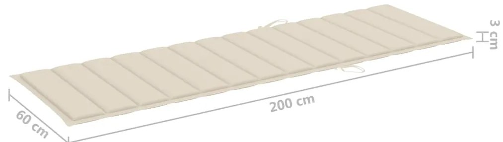 Espreguiçadeira de jardim com almofadão bambu