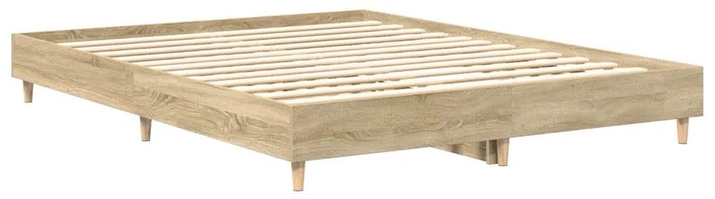 Estrutura cama sem colchão 140x200 cm carvalho sonoma