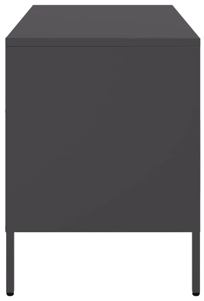 Móveis de TV 2 pcs 68x39x50,5 cm aço preto