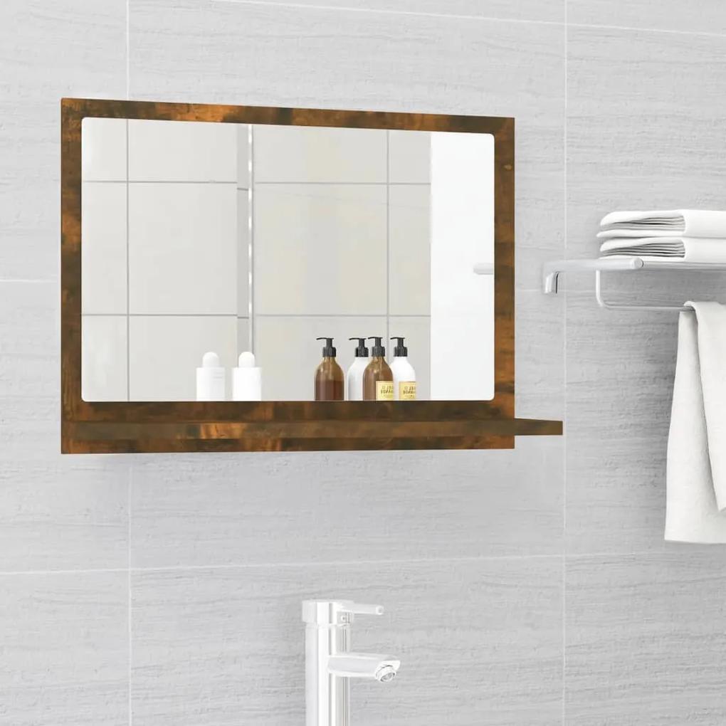Espelho WC 60x10,5x37 cm derivados de madeira carvalho fumado