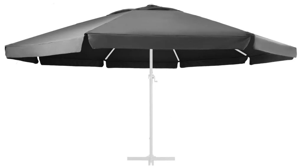Tecido de substituição p/ guarda-sol exterior 610 cm antracite