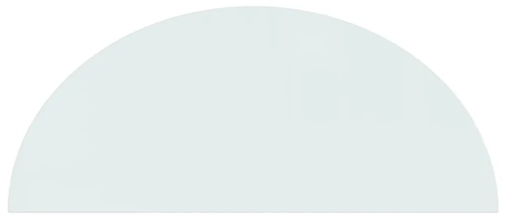 Placa de vidro semicircular para lareira 1200x500 mm