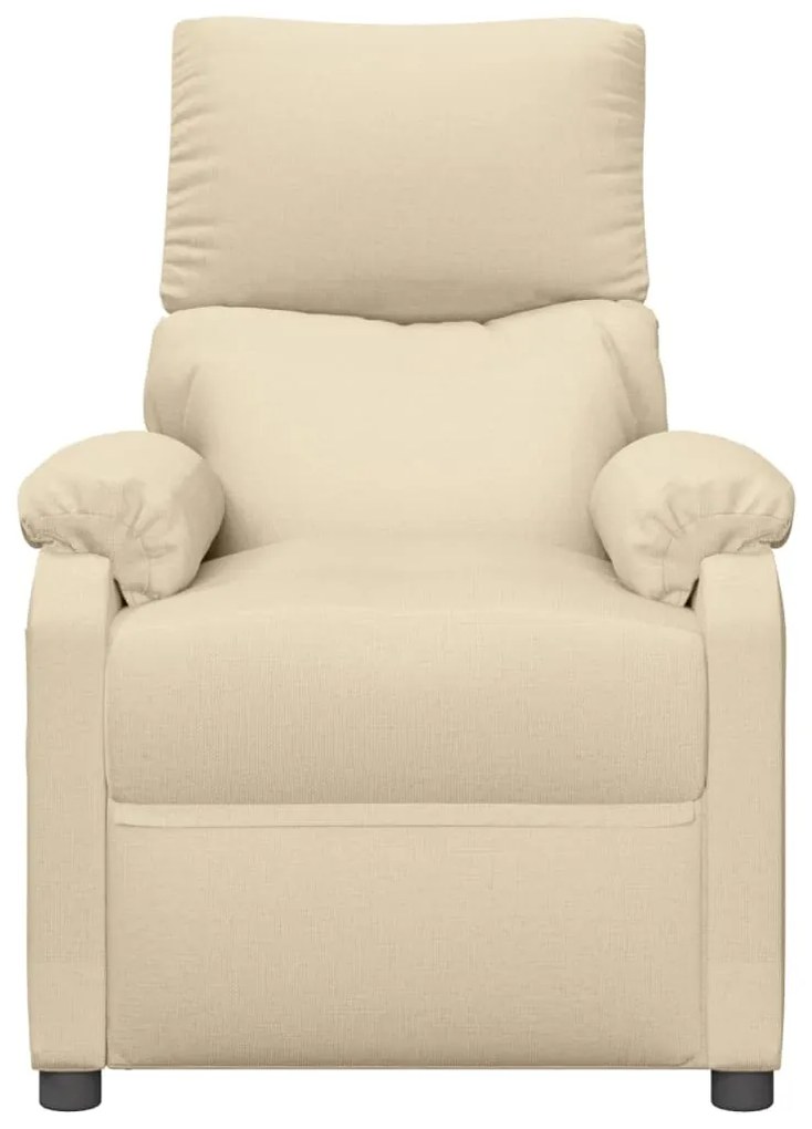 Poltrona reclinável elétrica tecido cor creme