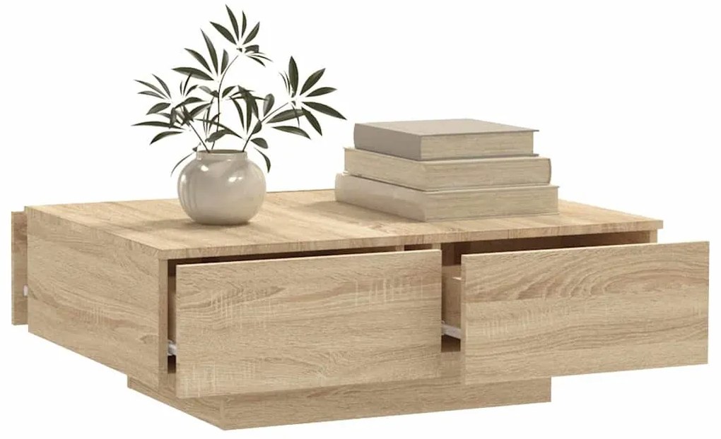 Mesa de centro 90x60x31 cm derivados de madeira carvalho sonoma