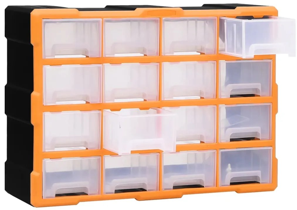 Caixa organizadora com 16 gavetas médias 52x16x37 cm