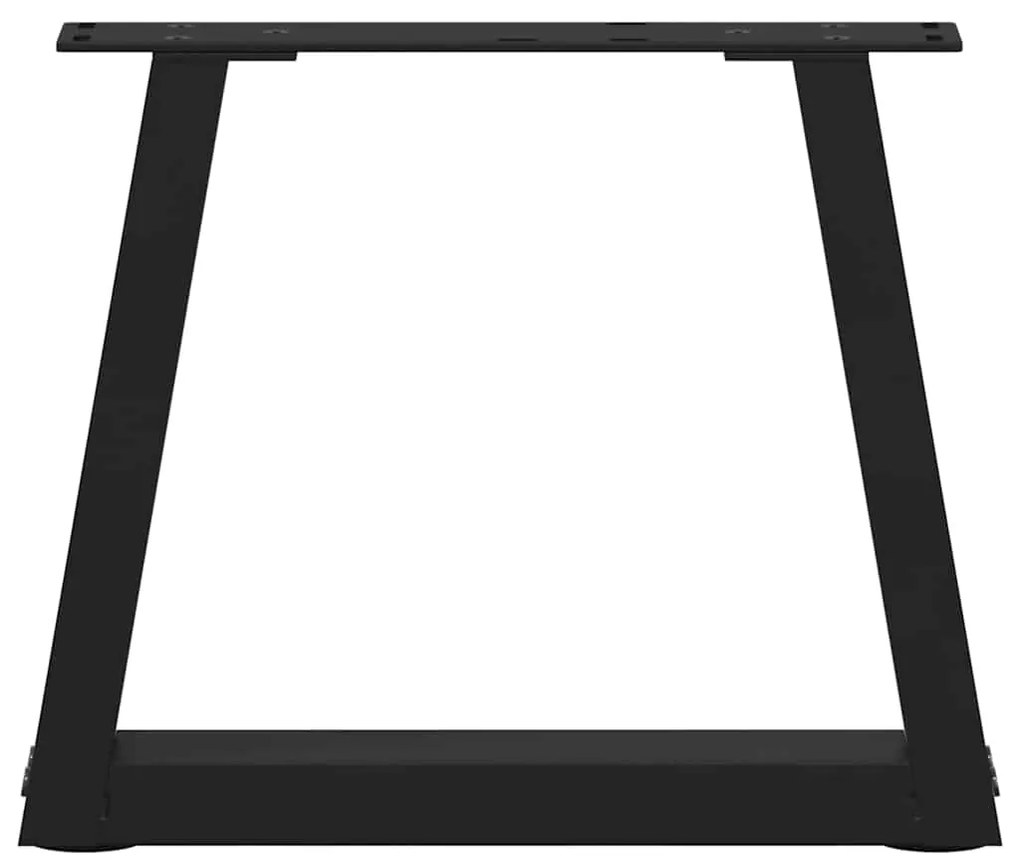 Pés para mesa de centro em V, 2 peças, preto, 40x(30-31,3) cm, aço