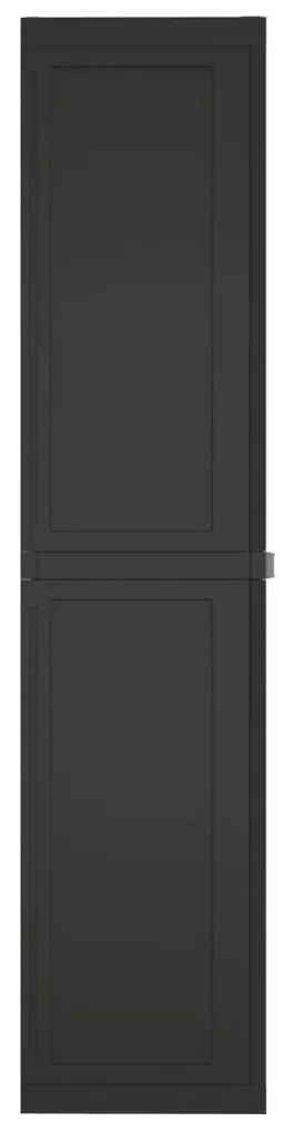 Móvel de arrumação para exterior 65x37x165 PP preto