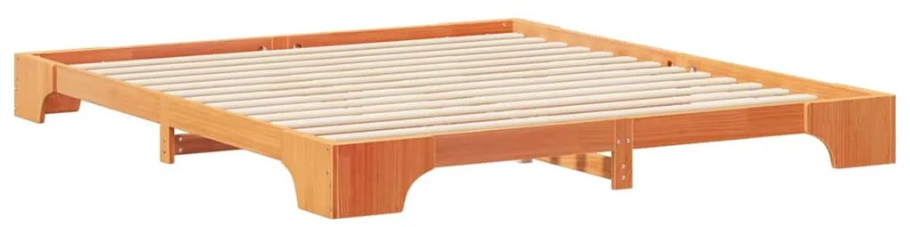 Estrutura de cama de chão Castanho 180 x 220 cm