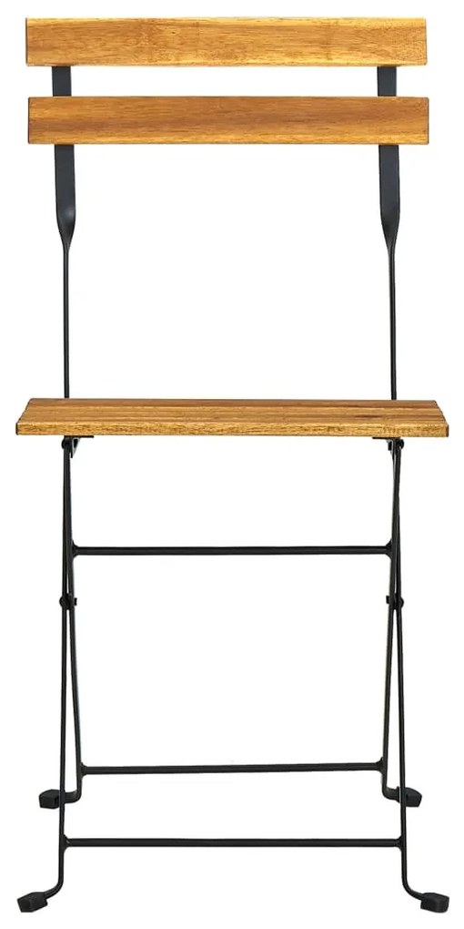 7 pcs conjunto dobrável de jantar p/ jardim acácia maciça