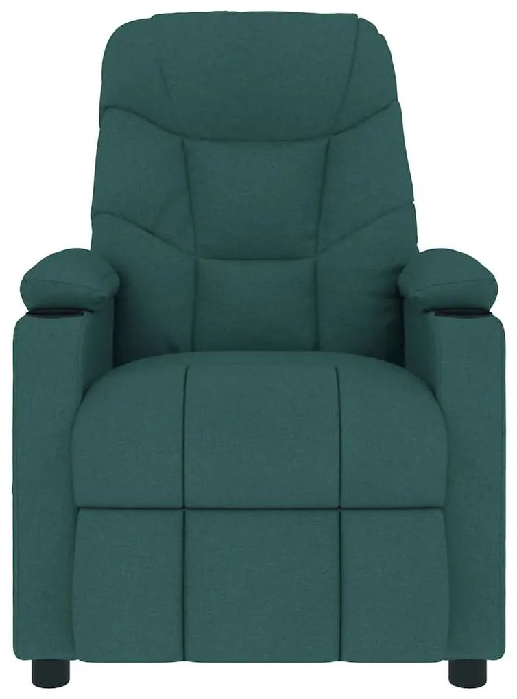 Poltrona de massagens tecido verde-escuro