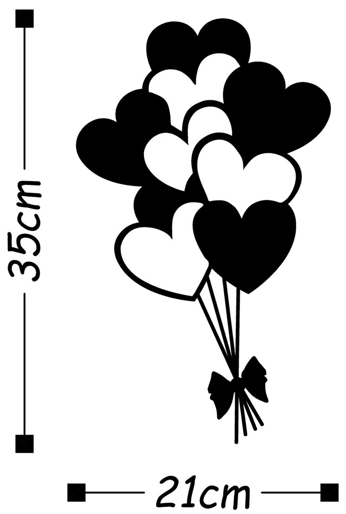 Acessório Decorativo de Parede Metal-386 – Preto – 21 x 35 cm