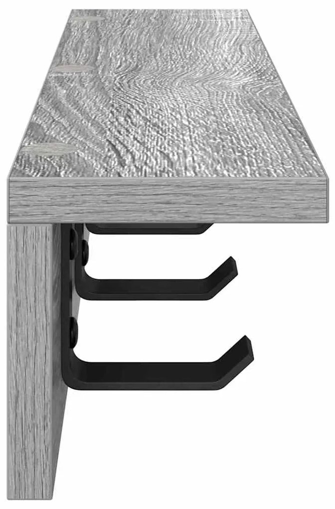 Cabideiro de Parede Sonoma cinzento 40 x 10.5 x 10.5 cm