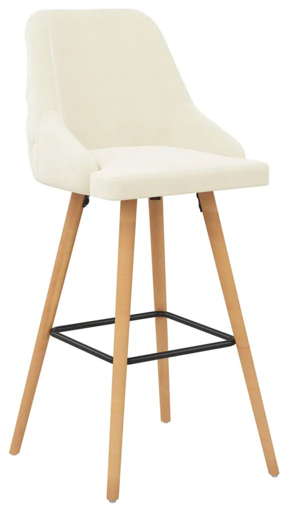 Bancos de bar 2 pcs veludo creme