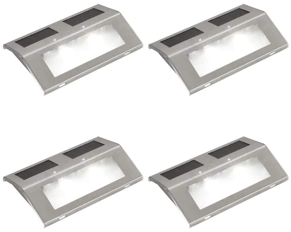 Lâmpadas solares para escadas, 4 pcs