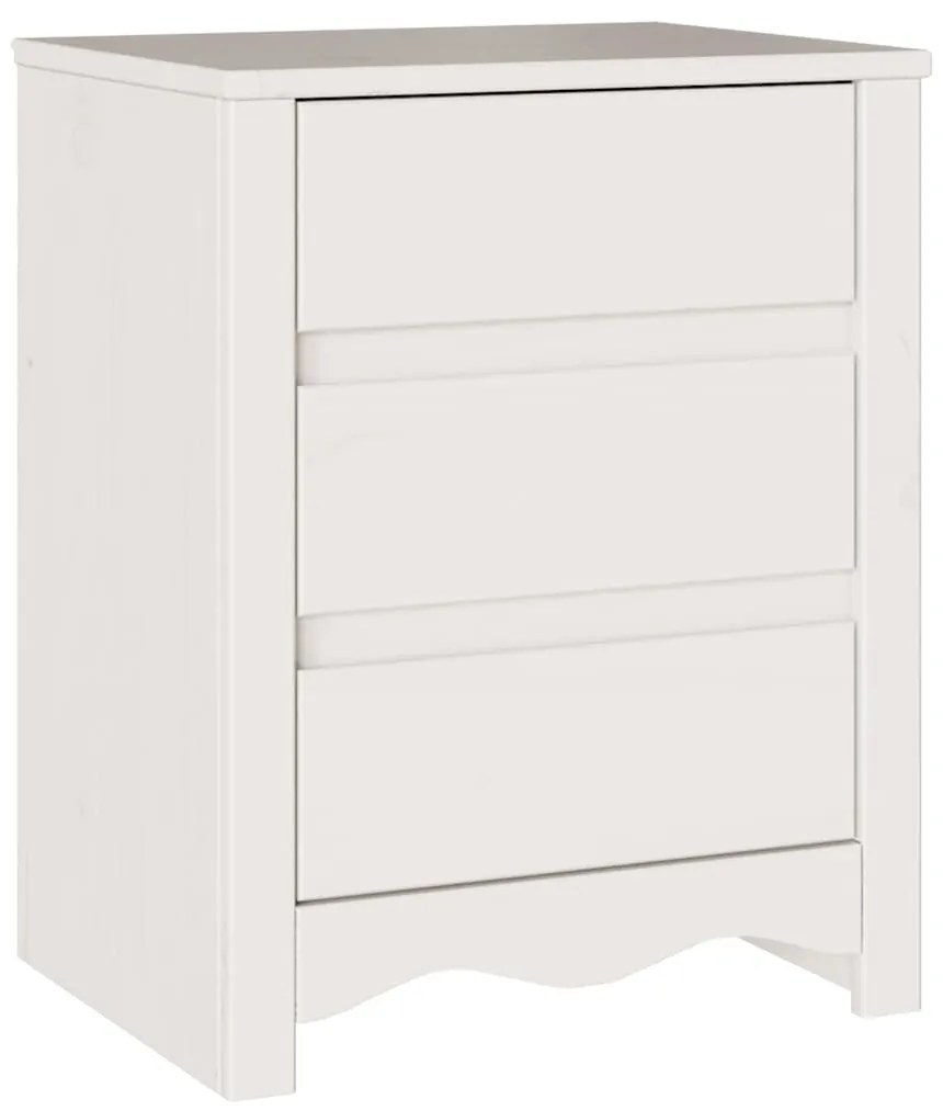 Criado-mudo vidaXL "DRAMMEN" Branco 45x35x56 cm Madeira Sólida de Pinh