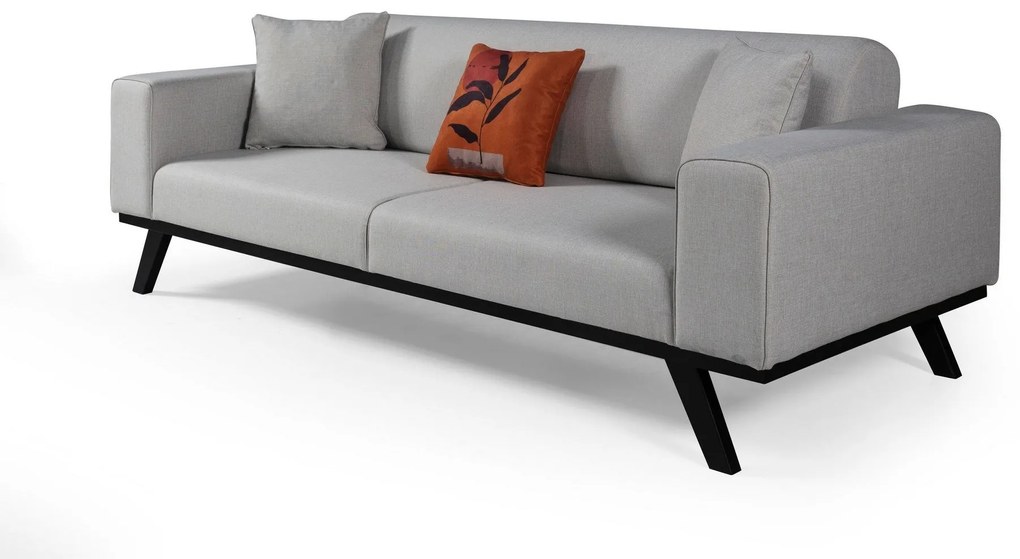Sofá-Cama de 3 Lugares Leon – Cinzento Claro – 222 cm x 92 cm x 77 cm