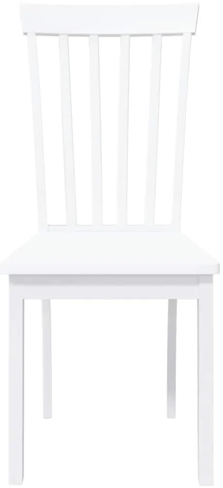 Cadeiras de jantar 2 pcs madeira de seringueira maciça branco