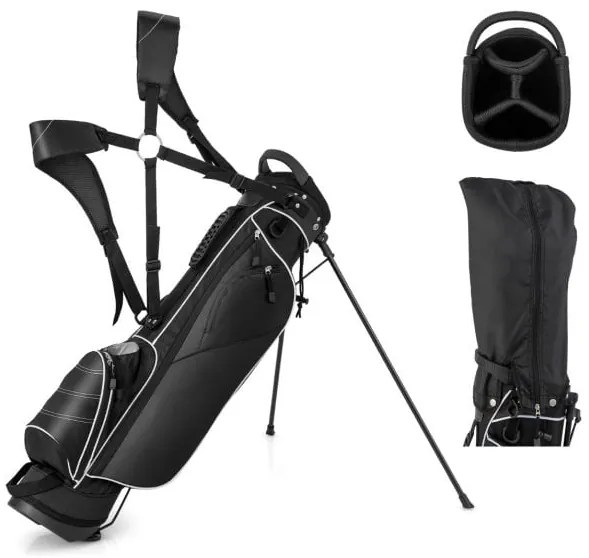 Bolsa de golfe ultraleve com divisórias superiores de 4 vias para campo de golfe e viagens - Azul-marinho