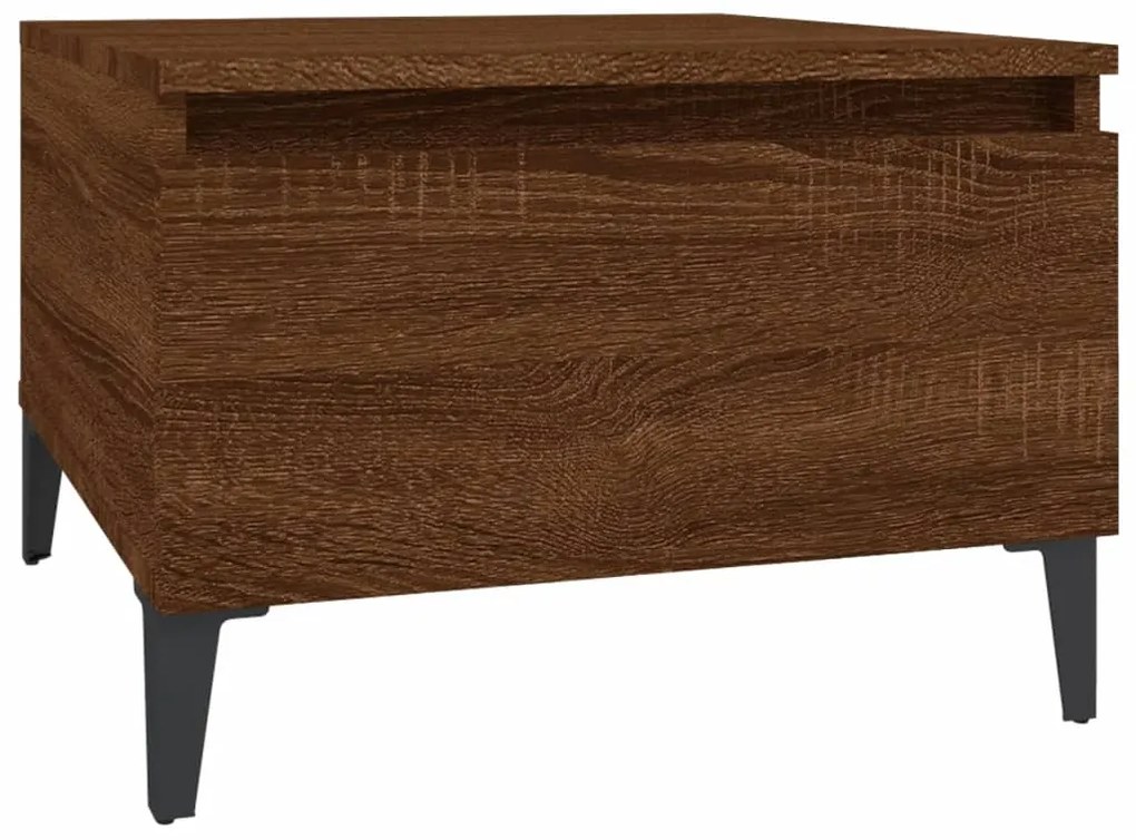 Mesas de apoio 2pcs 50x46x35cm deriv. madeira carvalho castanho