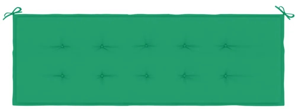 Almofadão p/ banco de jardim 150x50x3 cm tecido oxford verde