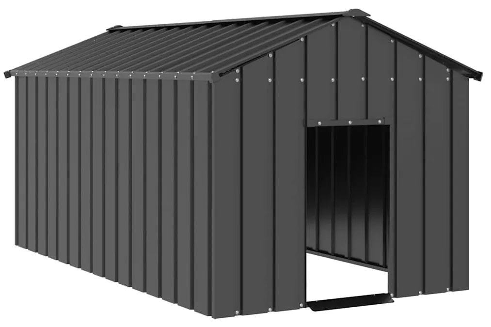 vidaXL Casota para cães com telhado 114x202x101 cm aço galvanizado