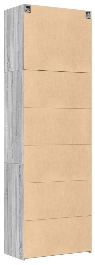 Armário alto 80x42,5x249 cm derivados de madeira cinza sonoma