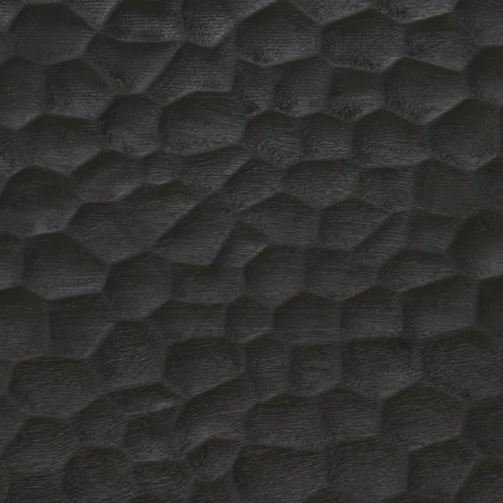 Mesa de cabeceira 50x33x60 cm madeira de mangueira maciça preto