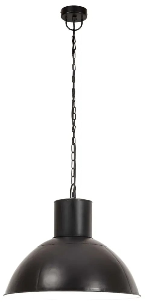 Candeeiro suspenso redondo 25 W 48 cm E27 preto