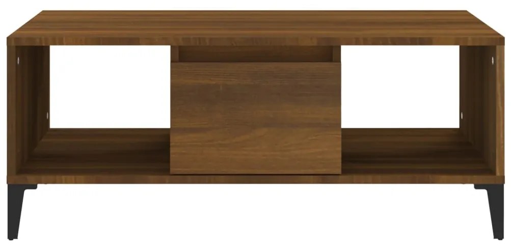 Mesa de centro 90x50x36,5cm derivados madeira carvalho castanho