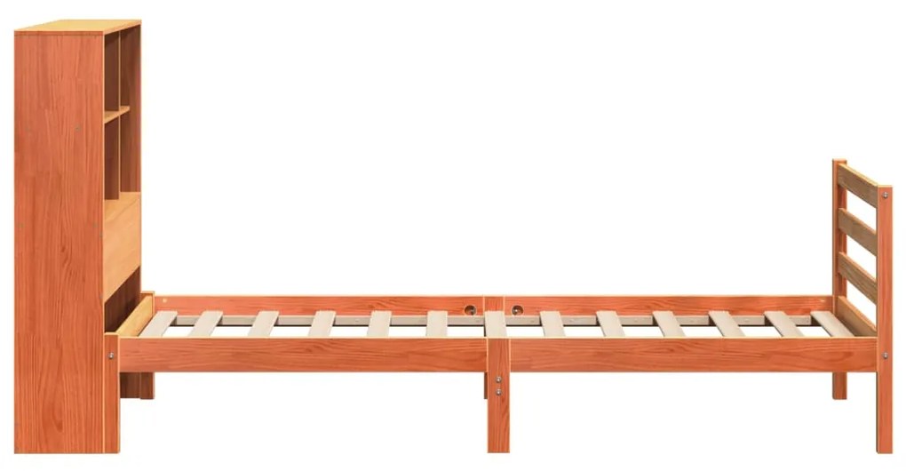 Cama com estante sem colchão 75x190 cm madeira maciça