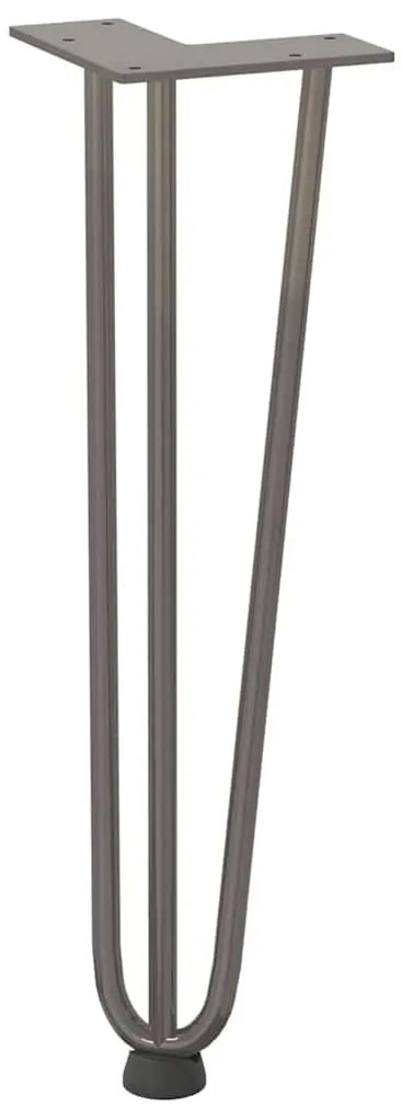 Pernas de grampo para mesa de centro 4 peças Aço natural 42 cm Aço mac