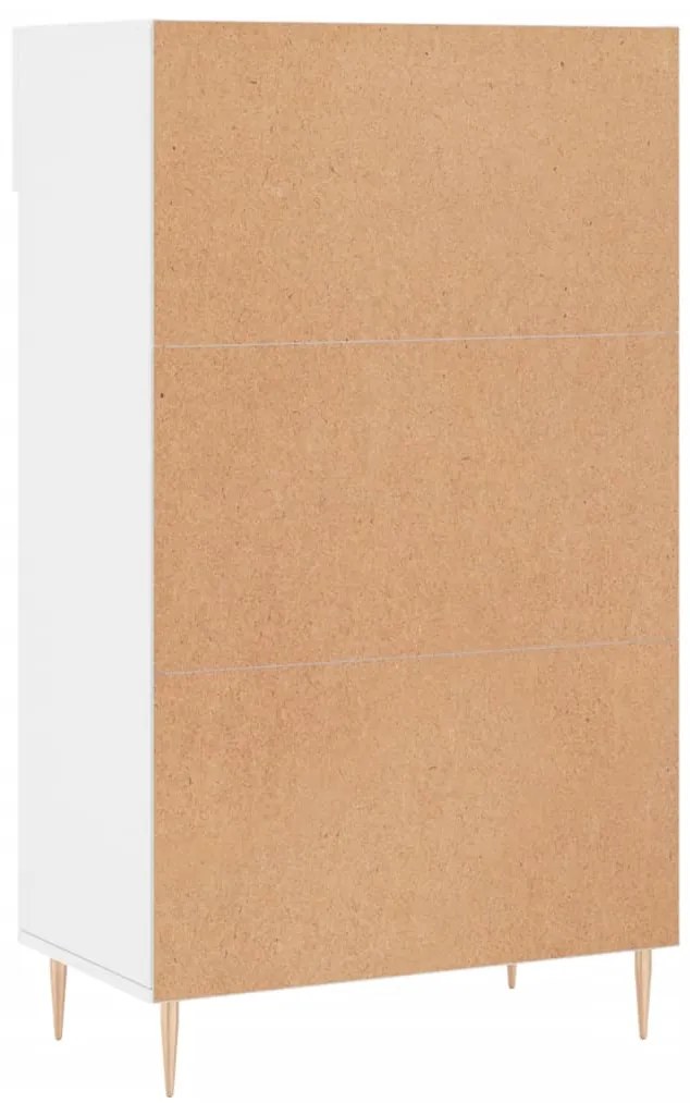 Sapateira 60x35x105 cm derivados de madeira branco brilhante
