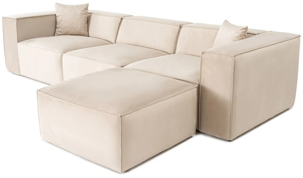Sofá de Canto Lora – Creme – 303 cm x 193 cm x 65 cm