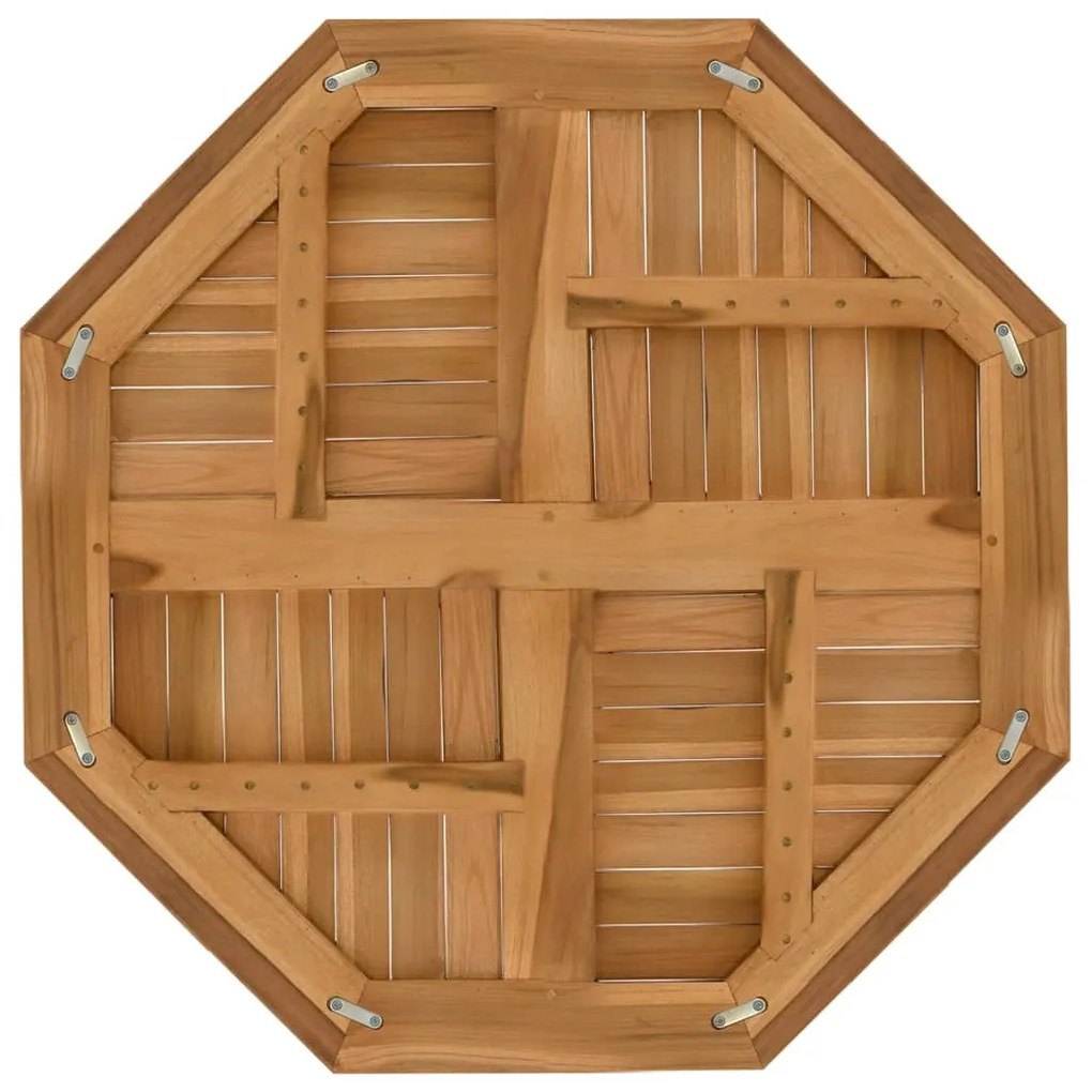 Tampo de mesa octogonal 80x80x2,5 cm madeira de teca maciça
