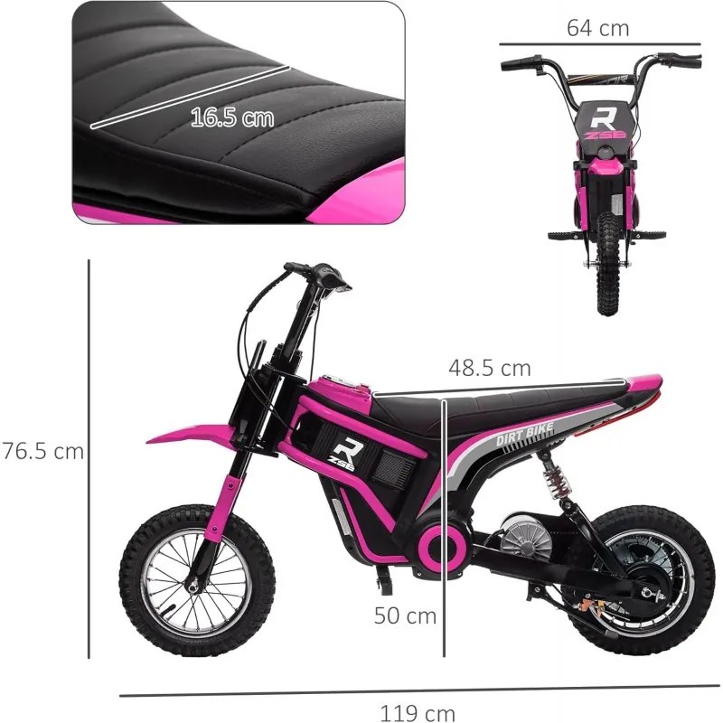 Mota eléctrica Crianças BEKER 24V 350W Rosa