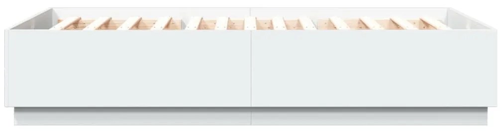 Estrutura de cama 140x200 cm derivados de madeira branco