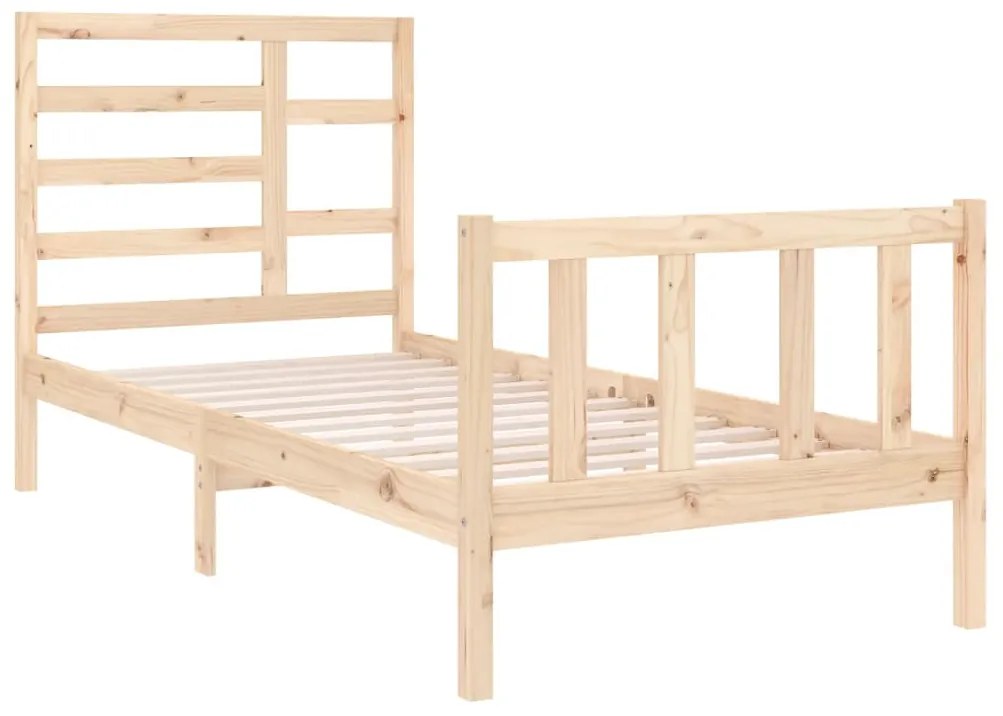 Estrutura de cama solteiro 90x190 cm madeira maciça