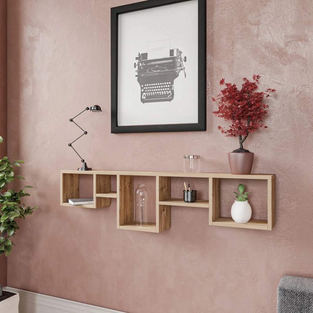 Prateleira de Parede Amanos – Pinho – 120 cm x 32 cm x 17 cm