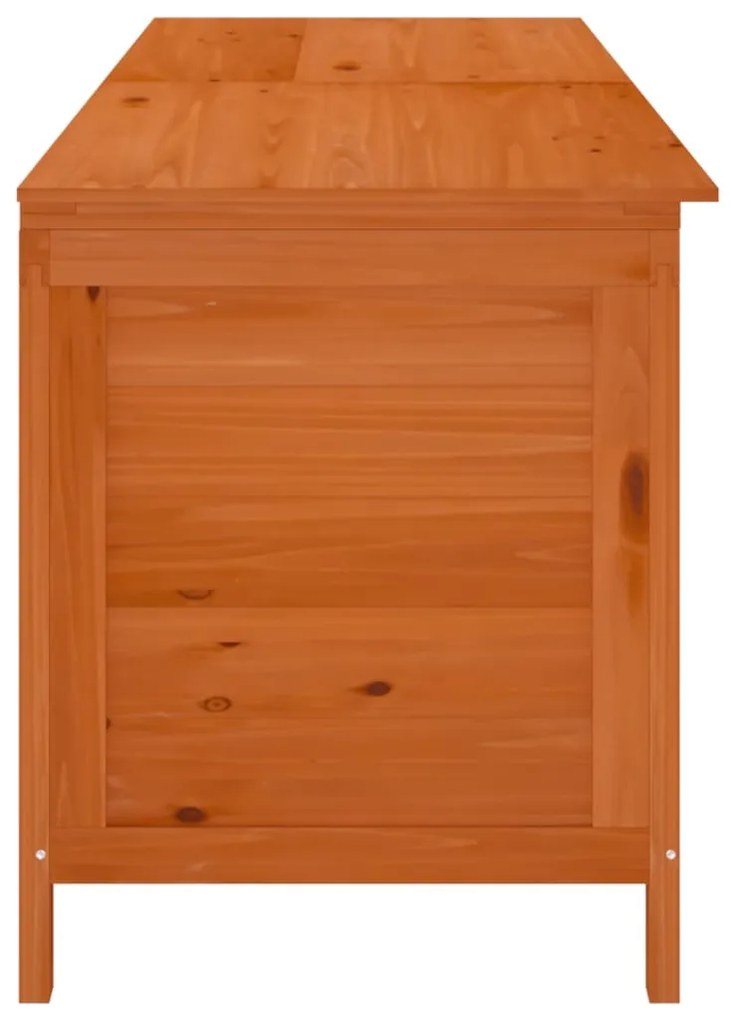 Caixa arrumação p/ jardim 198,5x50x56,5cm abeto maciço castanho