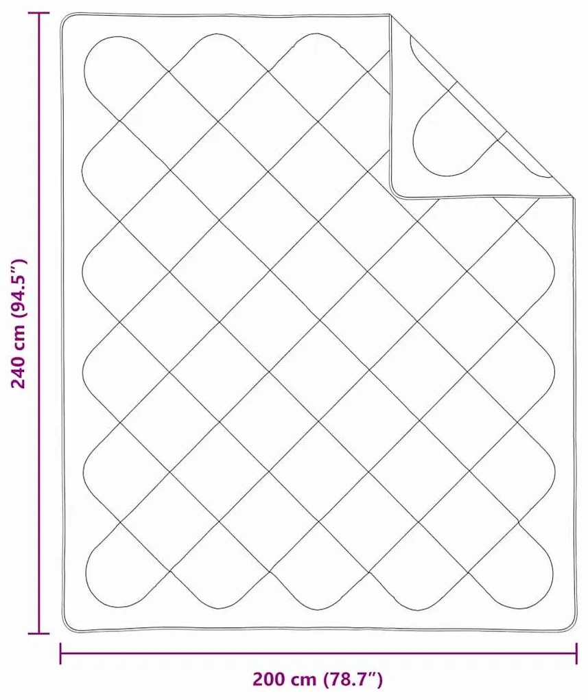 Colchas &amp; Edredons Branco 240 x 200 cm Microfibra