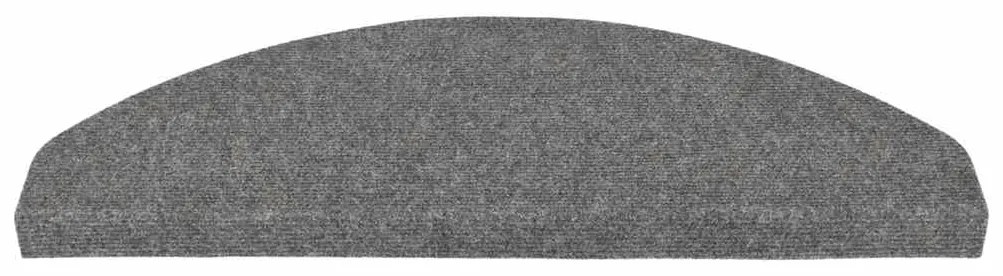 Tapetes de escada adesivos 30 pcs 65x22,5x3,5 cm cinzento